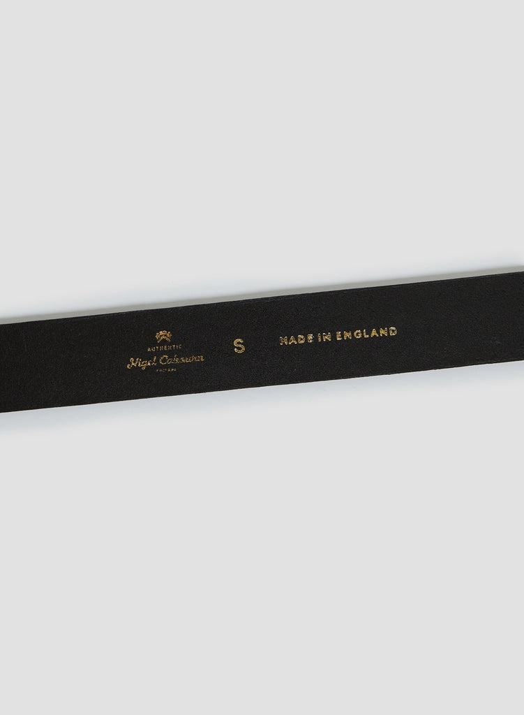 Military Roller Buckle Belt In Black Leather