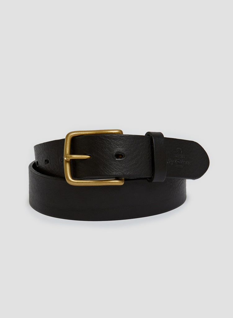 Stud Detail Belt In Black Leather