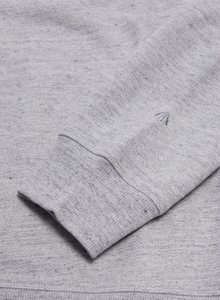 Embroidered Arrow Crew in Grey Marl