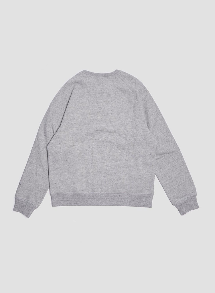 Embroidered Arrow Crew in Grey Marl