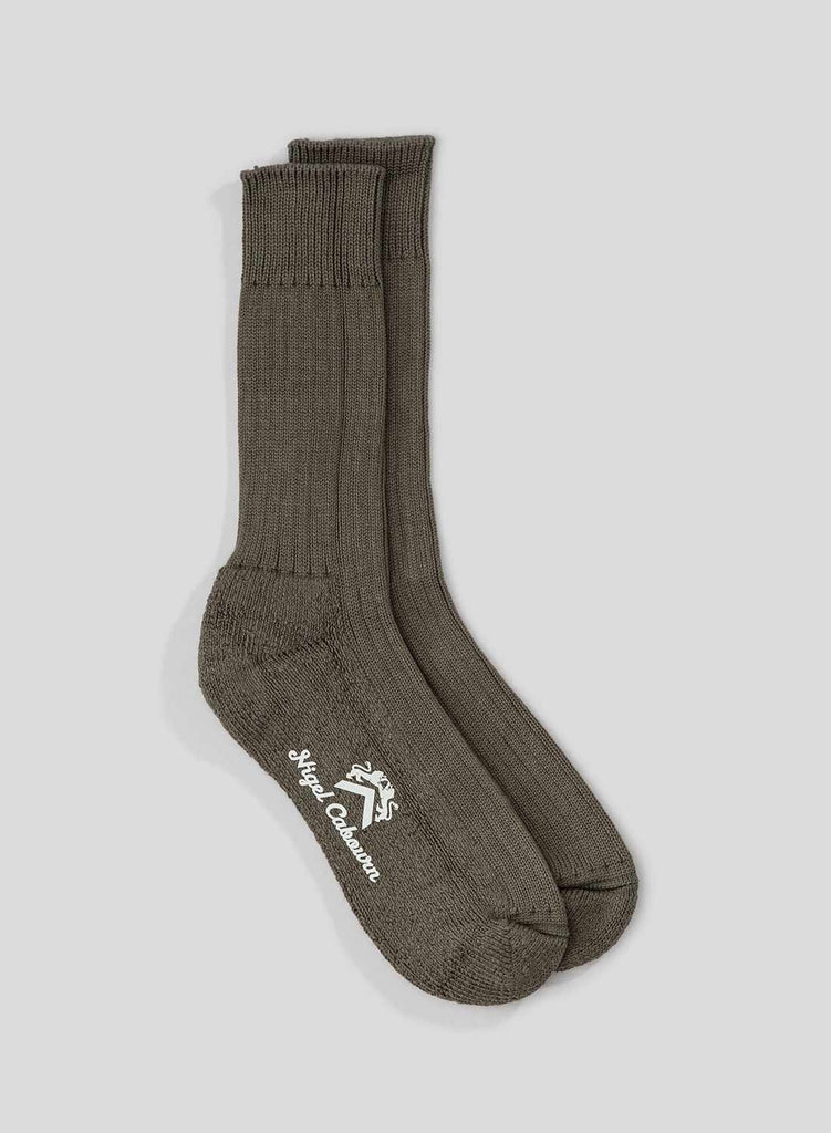 Cushion Sole Ribbed Crew Sock in Camouflage