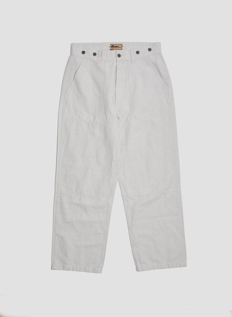 Carpenter Pant Cotton Linen in Off White