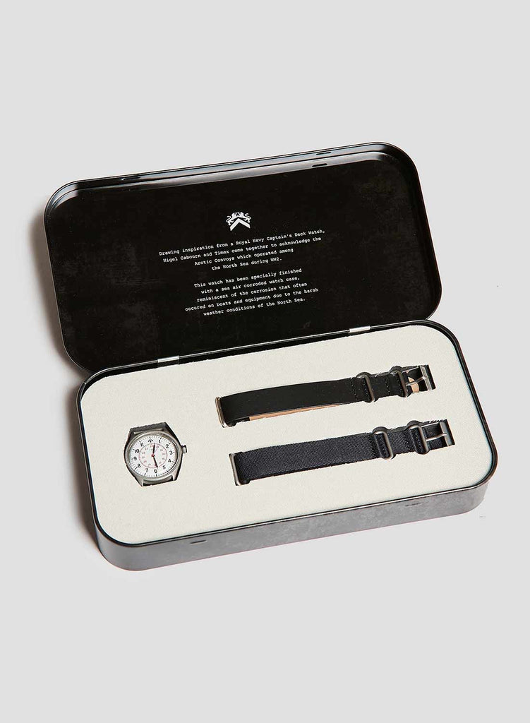 Timex x Nigel Cabourn Naval Officers Watch in Black Navy