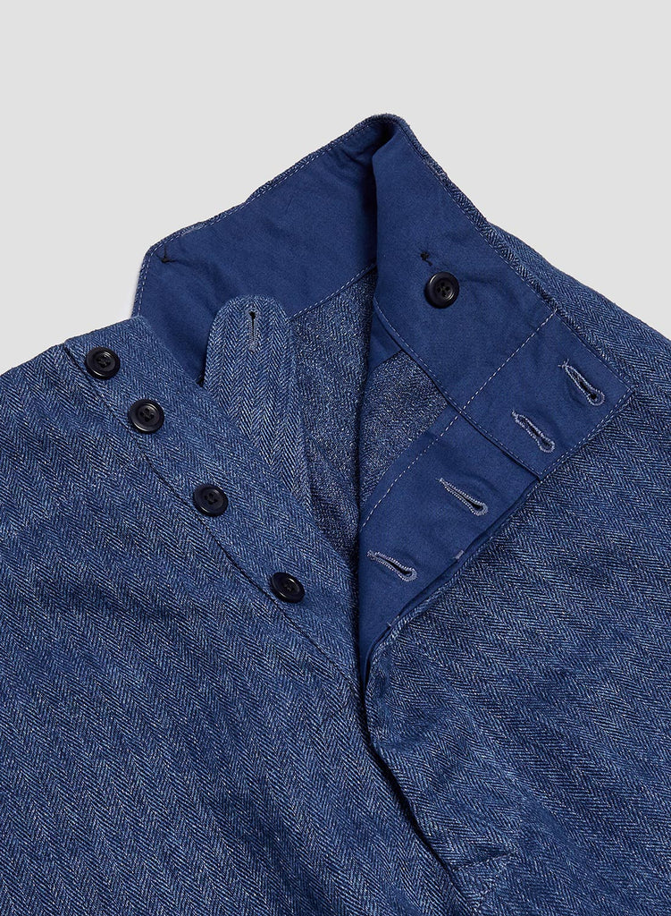 Farm Pant Herringbone Linen In Indigo
