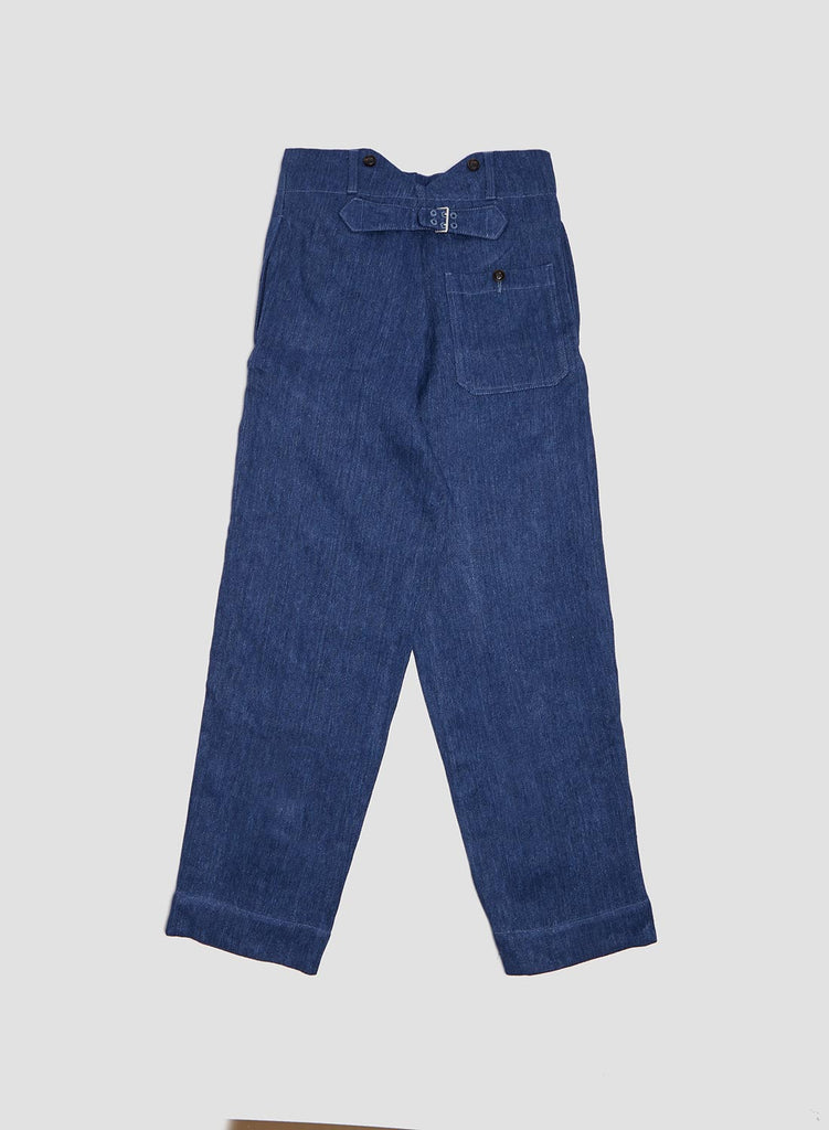 Farm Pant Herringbone Linen In Indigo