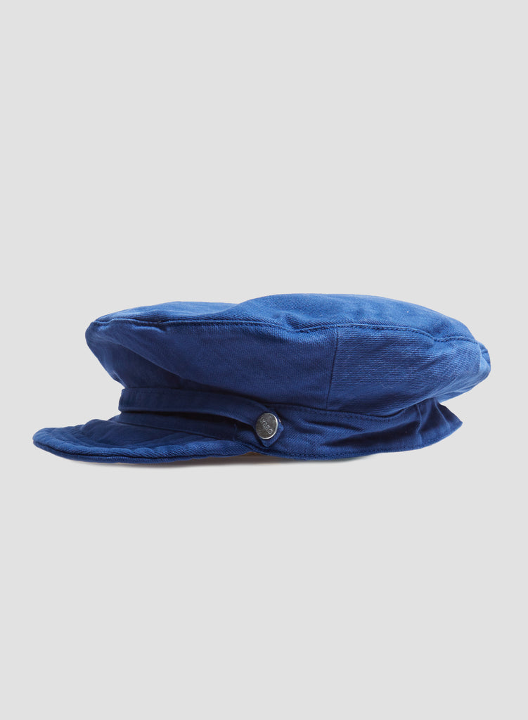 Railroad Cap Cotton Twill in Indigo