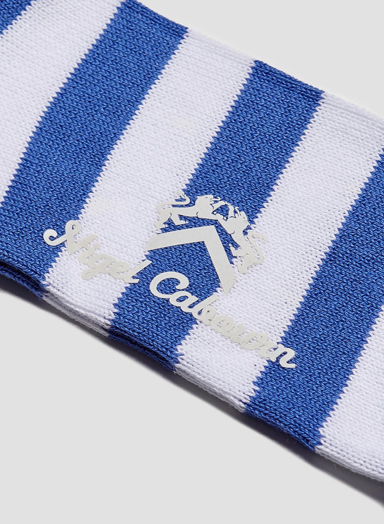 COTTON NYLON SOCKS STRIPE BLUE/WHITE