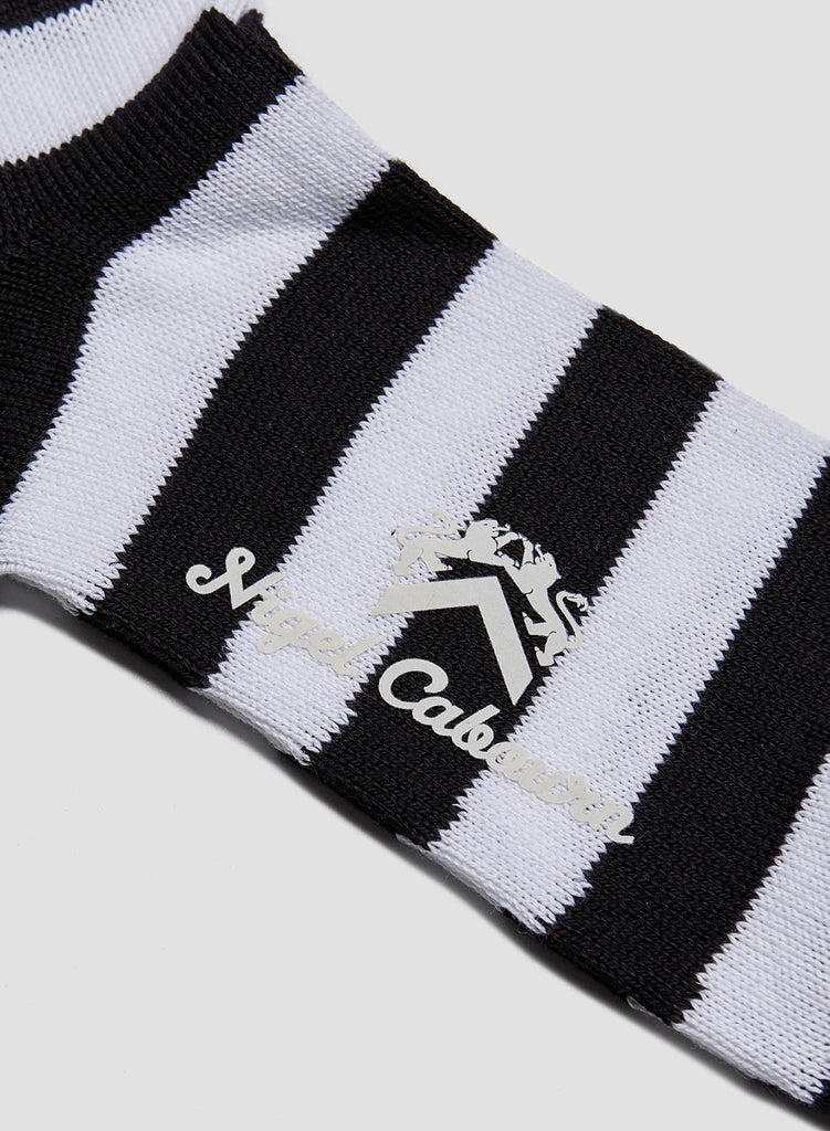 COTTON NYLON SOCKS STRIPE NAVY/WHITE