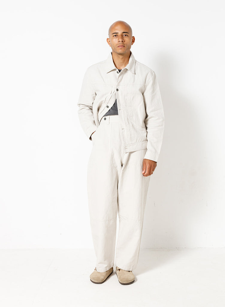 Carpenter Pant Cotton Linen in Off White